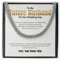 I Love You Enough cuban link chain silver front