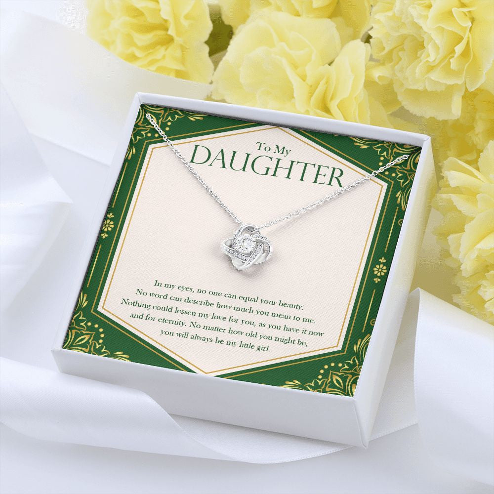 My love for you love knot pendant yellow flower