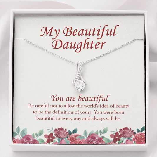 You Are Beautiful alluring beauty necklace front