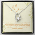 Great Contribution forever love silver necklace front