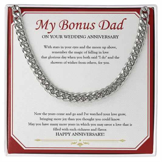 Magic Of Falling In Love cuban link chain silver front