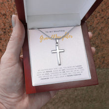 Load image into Gallery viewer, Friend Forever stainless steel cross luxury led box hand holding
