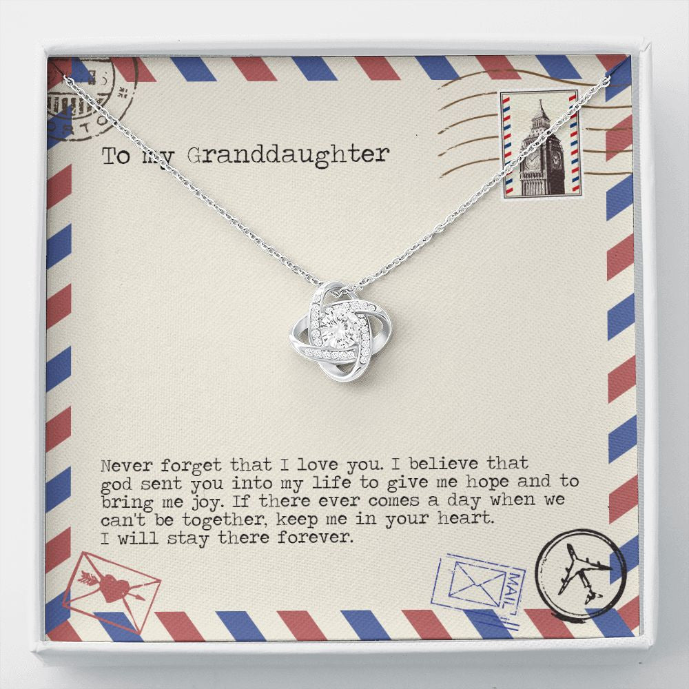 Bring Me Joy love knot necklace front