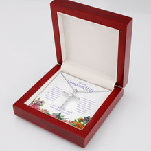 Load image into Gallery viewer, More Than the bad days cz cross necklace luxury led box side view
