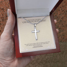 Load image into Gallery viewer, Take Pride In The Significant Steps stainless steel cross luxury led box hand holding
