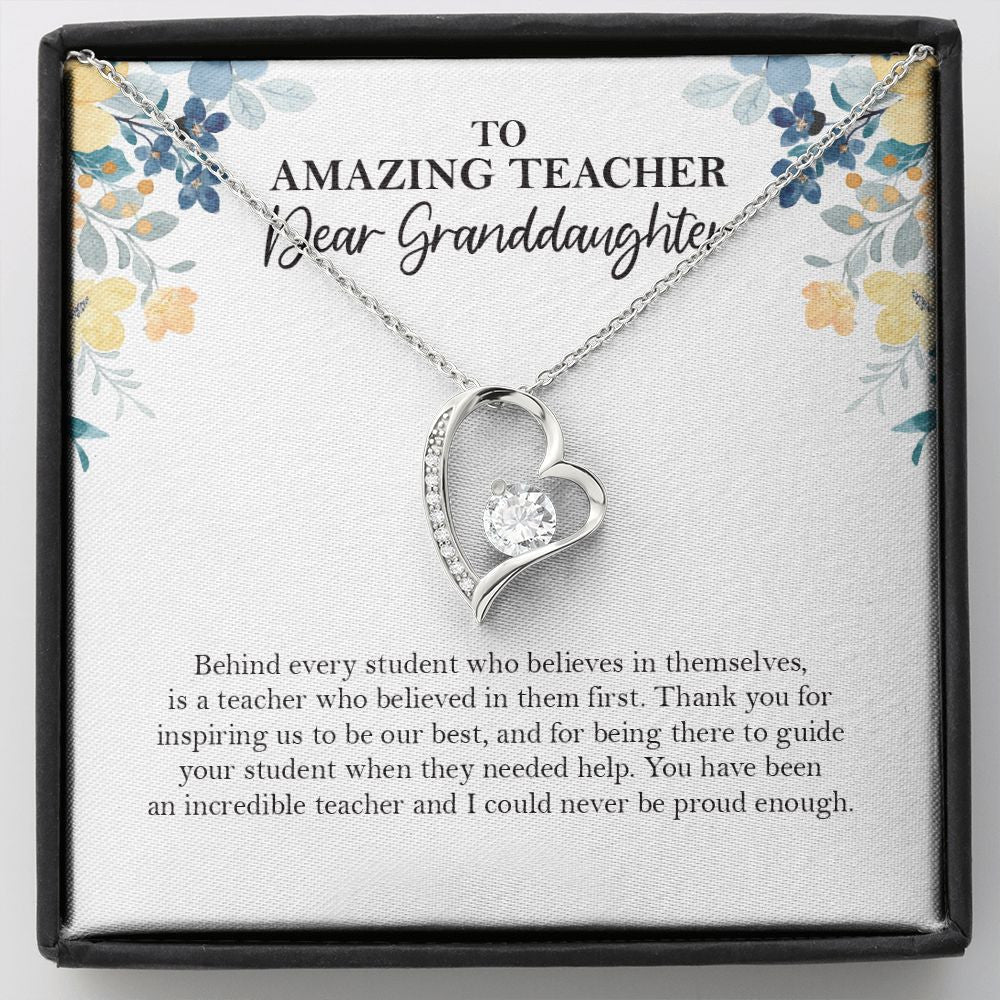 You Believed In Them First forever love silver necklace front