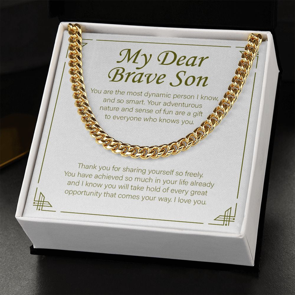 Most Dynamic Person I Know cuban link chain gold standard box