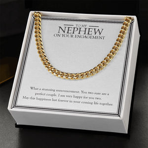 A Perfect Couple cuban link chain gold standard box