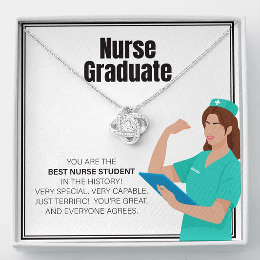 You Are Great love knot necklace front