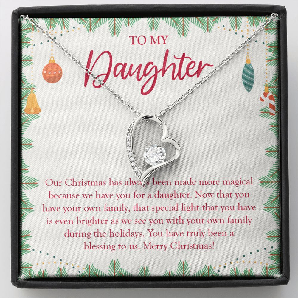 Your Special Light forever love silver necklace front