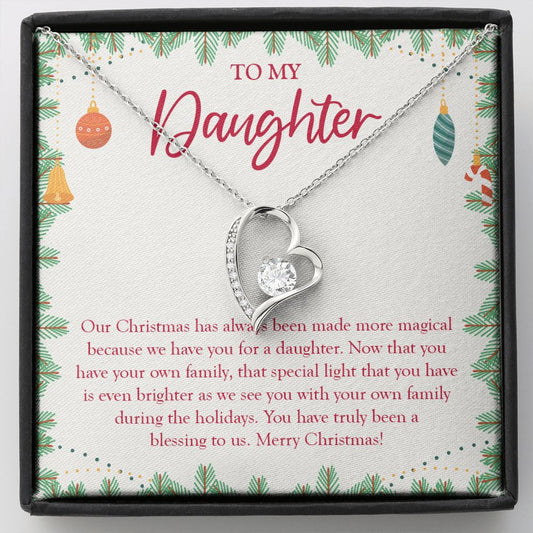 Your Special Light forever love silver necklace front