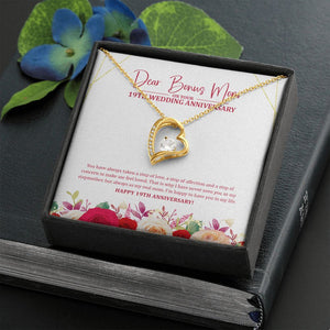 Step Of Love forever love gold necklace front