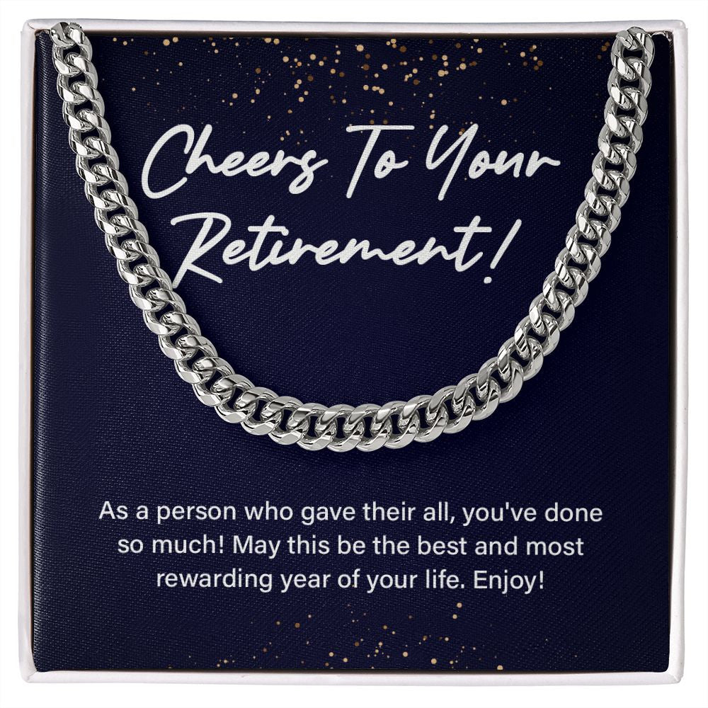Most Rewarding Year Of Life cuban link chain silver front