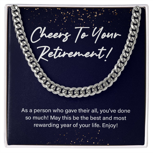 Most Rewarding Year Of Life cuban link chain silver front