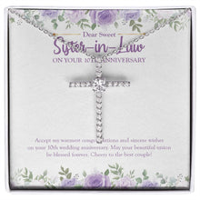 Load image into Gallery viewer, Your Blessed Beautiful Union cz cross necklace front
