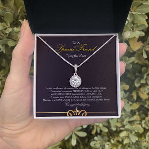Enrichment Of Marriage eternal hope necklace in hand