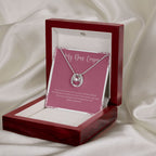 No Need To Worry horseshoe necklace premium led mahogany wood box