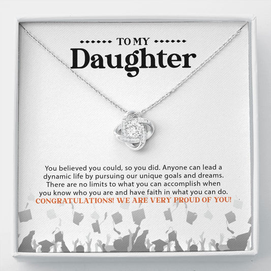 No Limits love knot necklace front