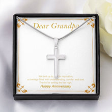 Load image into Gallery viewer, Marriage Filled With Love stainless steel cross yellow flower
