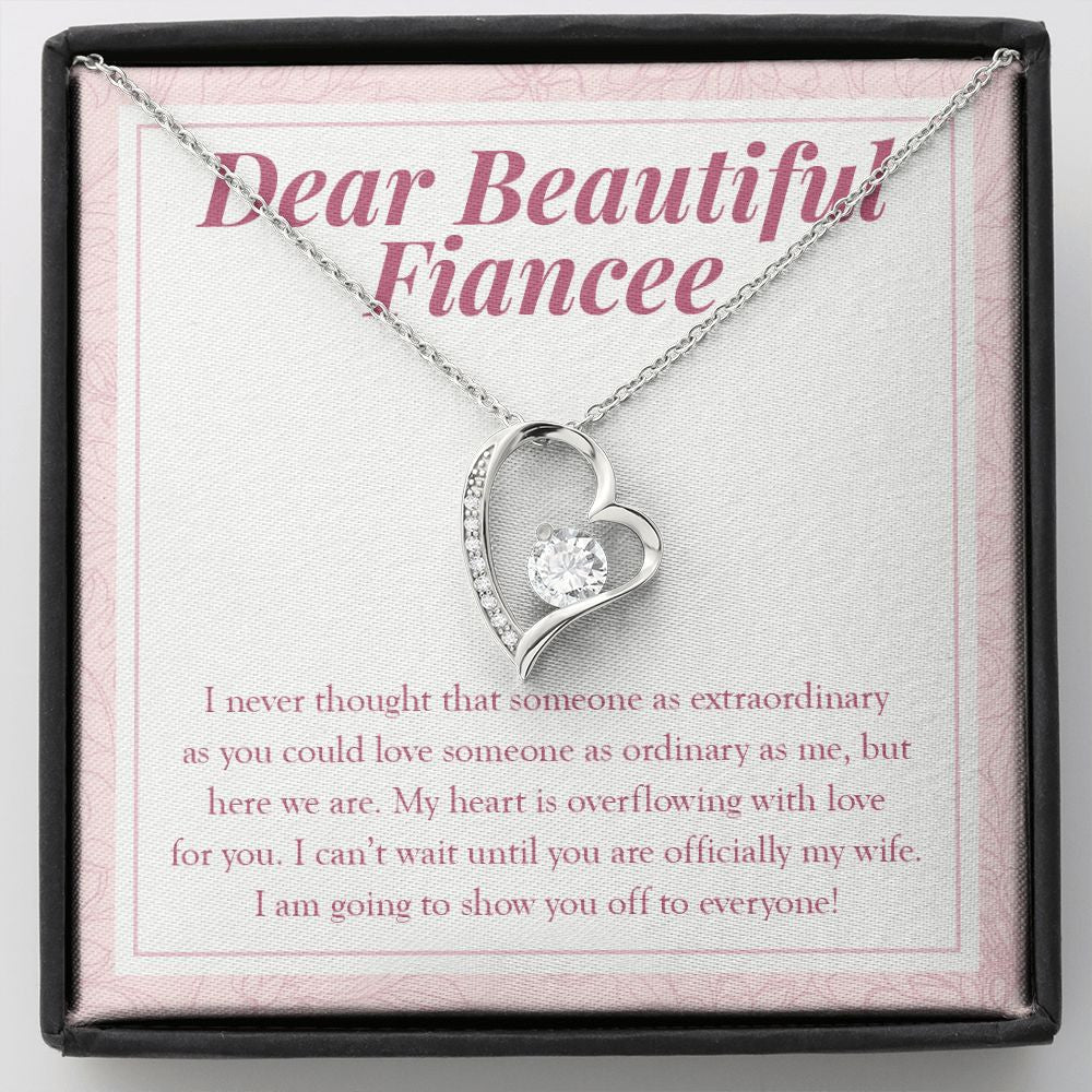 Overflowing with Love for You forever love silver necklace front