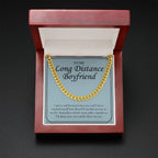 Always Be There For You cuban link chain gold mahogany box led