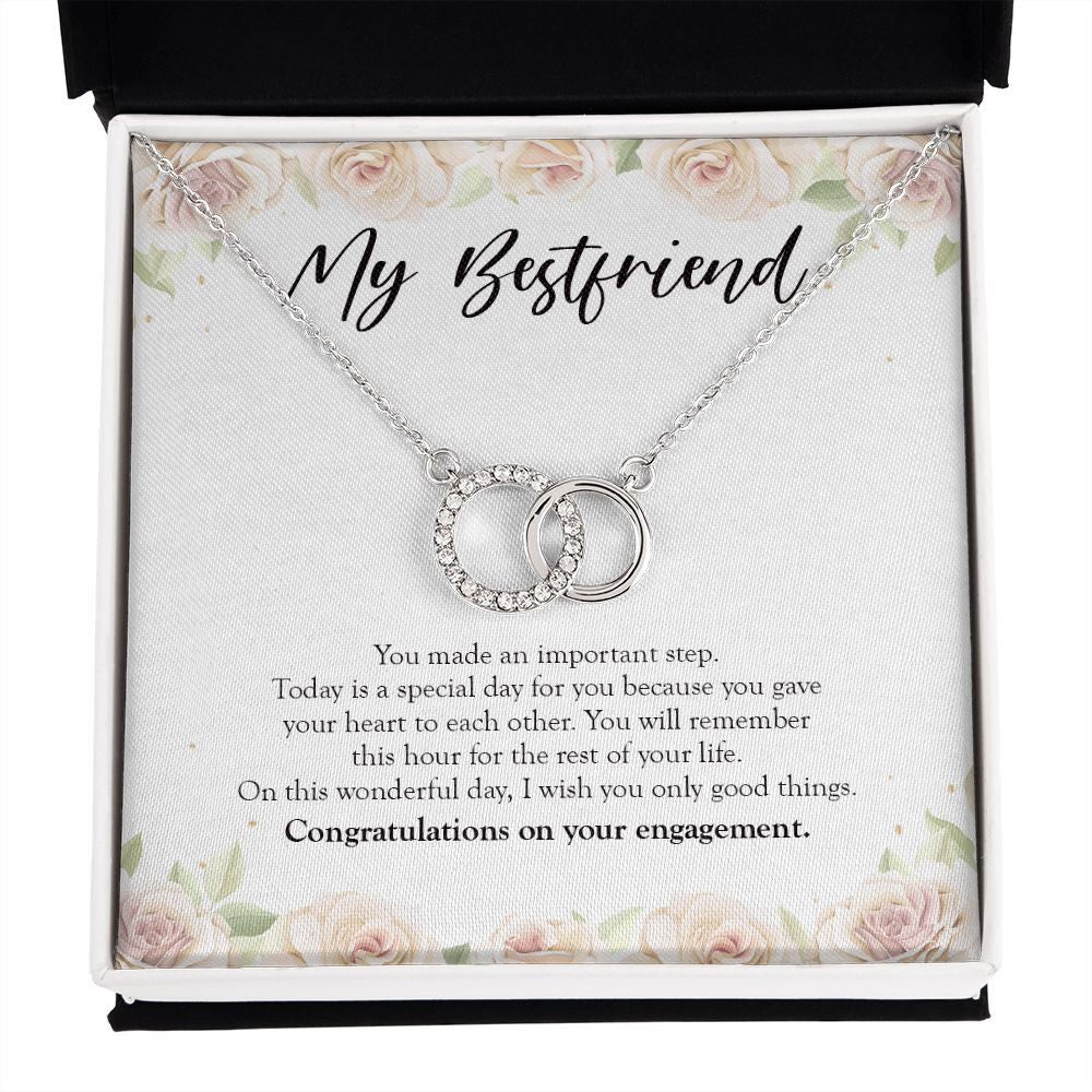 Important Step double circle necklace front