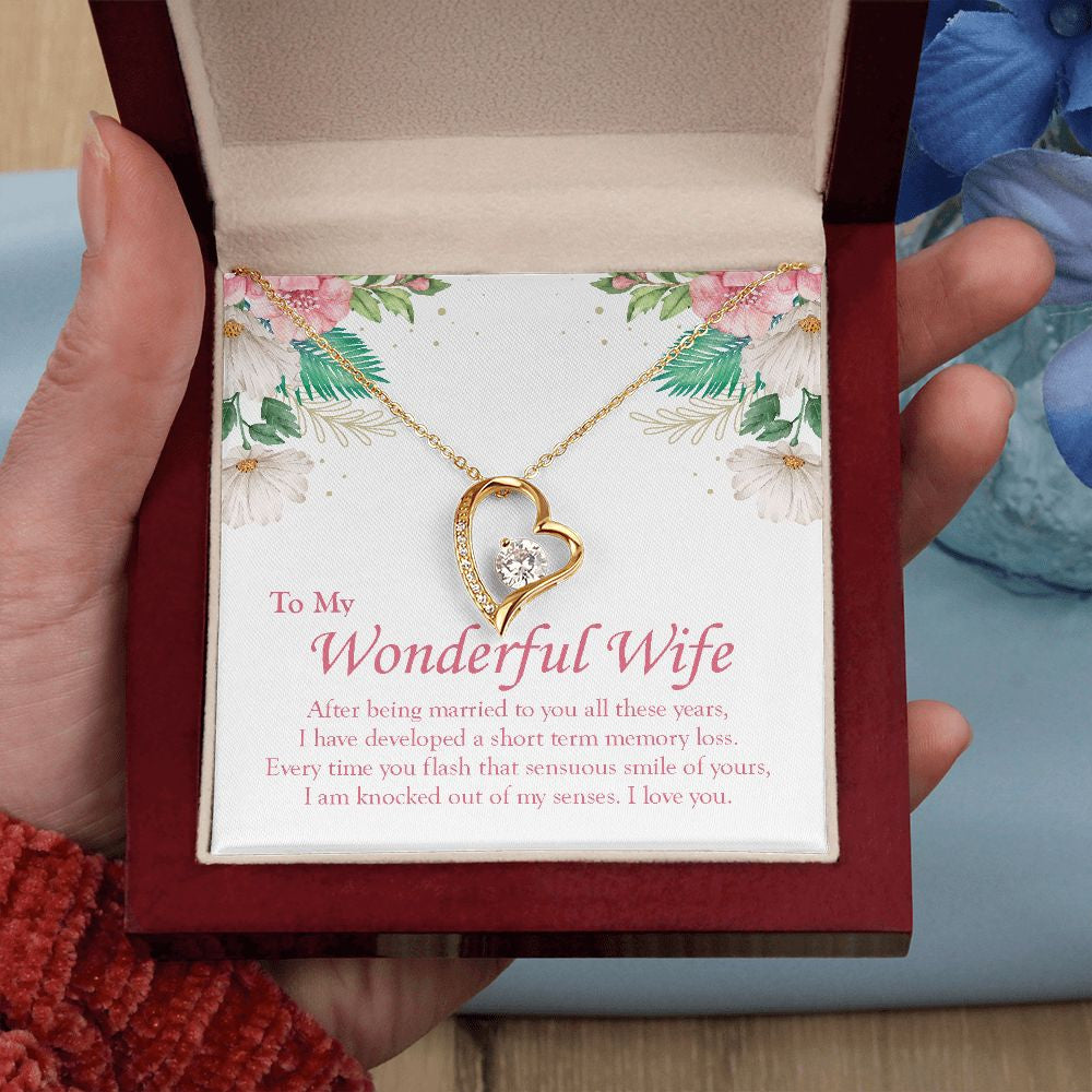 Knocked Out Of My Senses forever love gold pendant led luxury box in hand