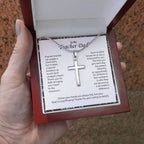 Juggle A Classroom stainless steel cross luxury led box hand holding