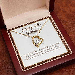 Finer Things In Life forever love gold pendant premium led mahogany wood box