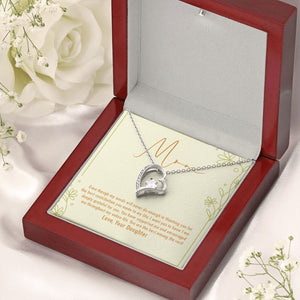 Great Contribution forever love silver necklace premium led mahogany wood box