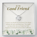 Tolerate My Annoying Times love knot necklace front