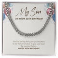 Live Life To The Fullest cuban link chain silver front