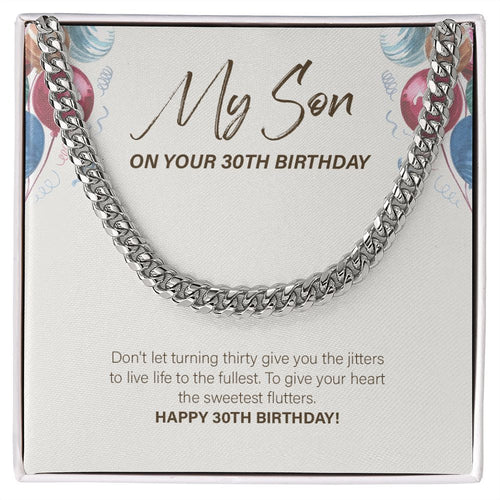 Live Life To The Fullest cuban link chain silver front