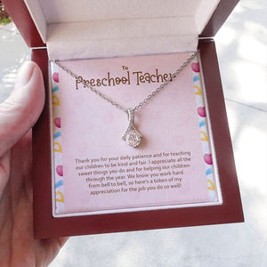 Teaching Our Children alluring beauty necklace luxury led box hand holding