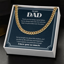Load image into Gallery viewer, Kept me Grounded cuban link chain gold standard box
