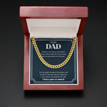 Load image into Gallery viewer, Kept me Grounded cuban link chain gold mahogany box led

