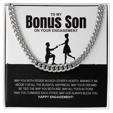 Load image into Gallery viewer, Blissful Happiness cuban link chain silver front
