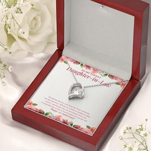 Whenever I Think forever love silver necklace premium led mahogany wood box