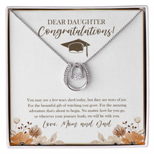 Load image into Gallery viewer, Tears of Joy horseshoe necklace front
