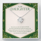 My love for you love knot necklace front