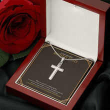 Load image into Gallery viewer, Two People Happy Together stainless steel cross luxury led box rose
