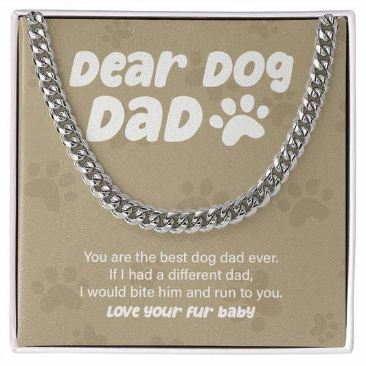 Run To You cuban link chain silver front
