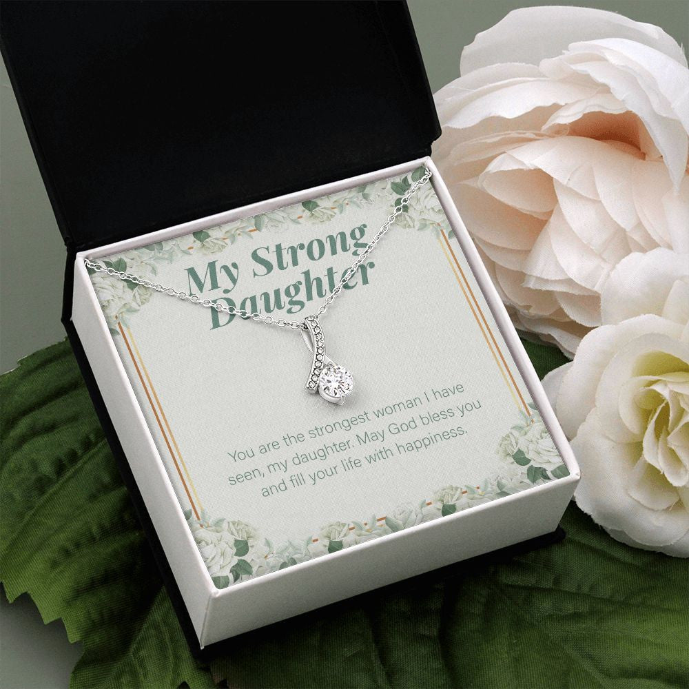 Strongest Woman I Have Seen alluring beauty pendant white flower