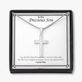 My Life Is So Magical stainless steel cross necklace front