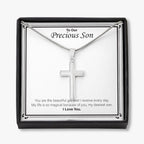 My Life Is So Magical stainless steel cross necklace front
