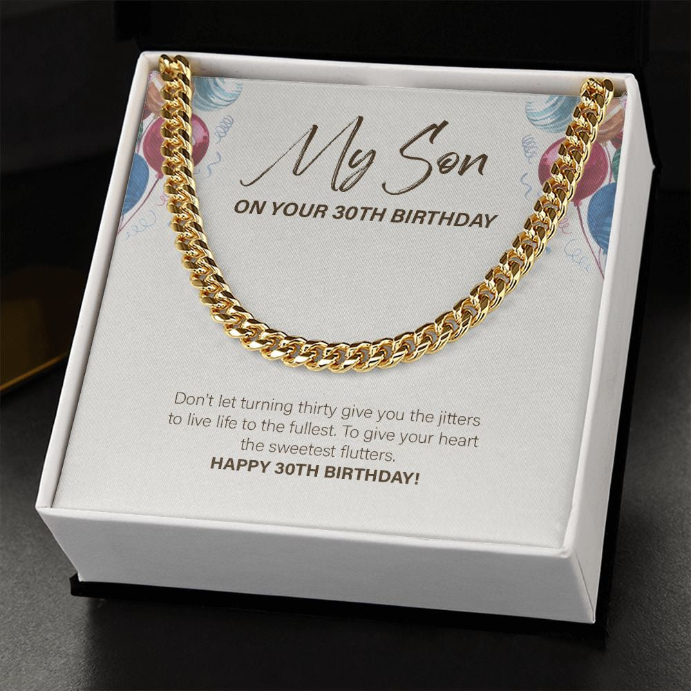 Live Life To The Fullest cuban link chain gold standard box