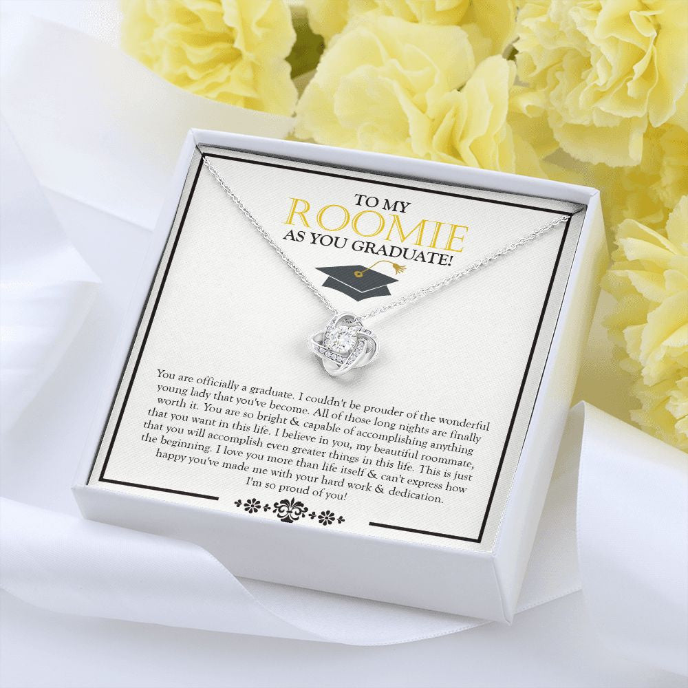 I Believe In You love knot pendant yellow flower