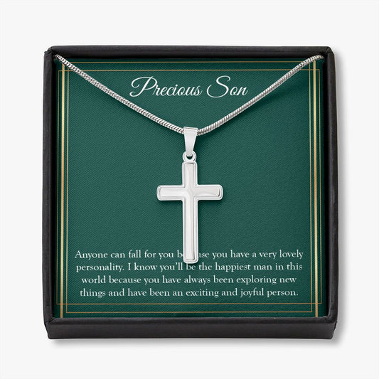 Very Lovely Personality stainless steel cross necklace front