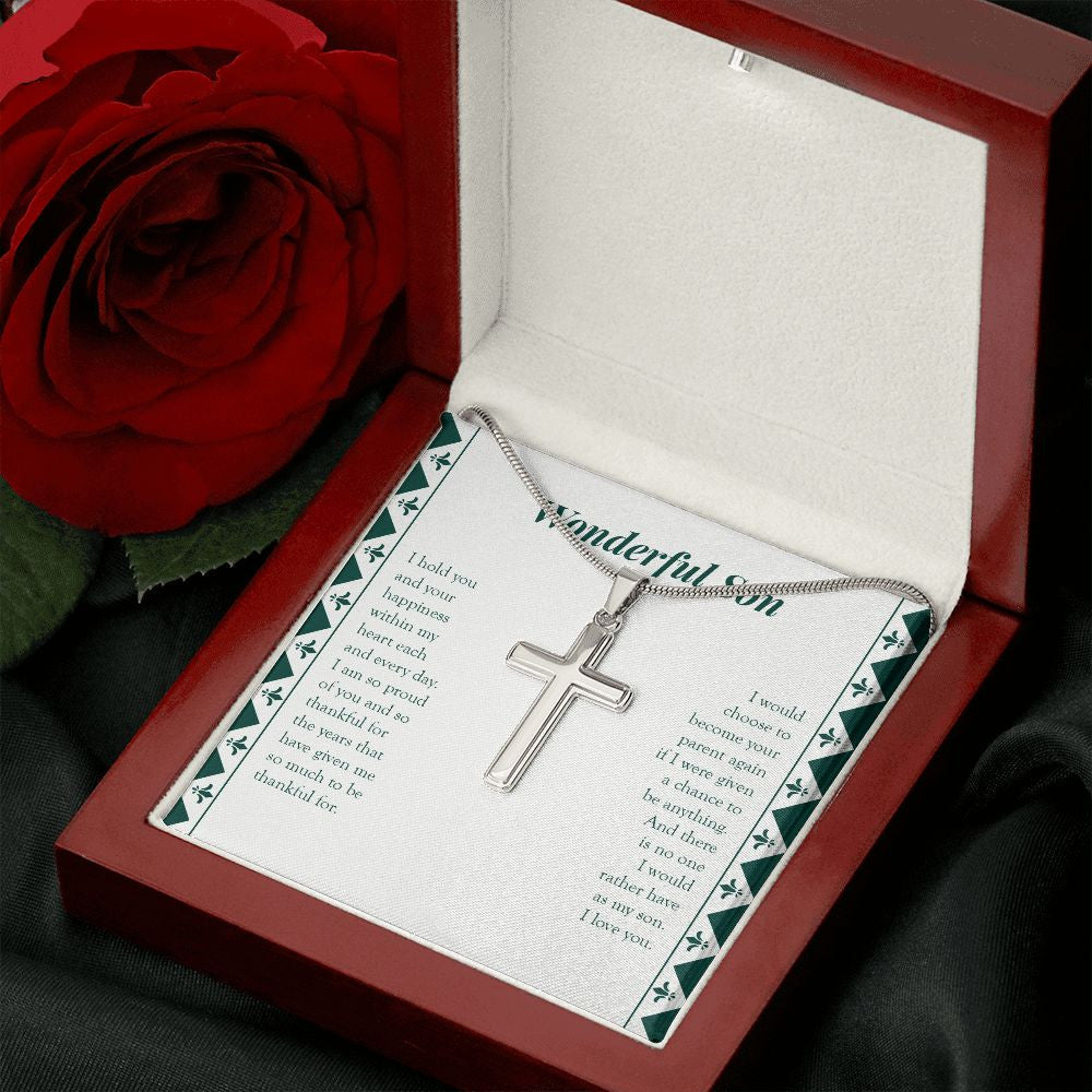 There Is No Other One stainless steel cross luxury led box rose