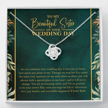 Load image into Gallery viewer, Marriage fill of adventure love knot necklace front

